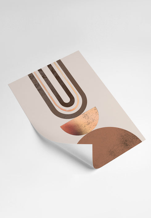Caramel Nougat Real Rose Gold Set mit 3 Postern 50x70cm